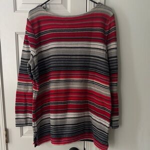 Lauren Ralph Lauren Red and Black Knit Sweater